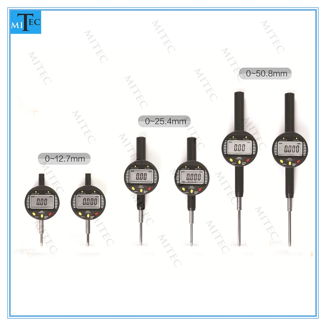 Wholesale/Supplier Five Button Electronic Digital Dial Indicator 0-25mm 0.01/ 0.001