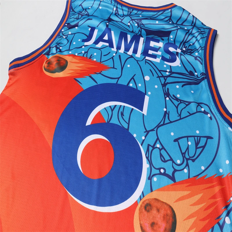 Comercio al por mayor por encargo del 5% de descuento en formación de patrones de impresión sublima Tank Top Basketball Jersey con bordados