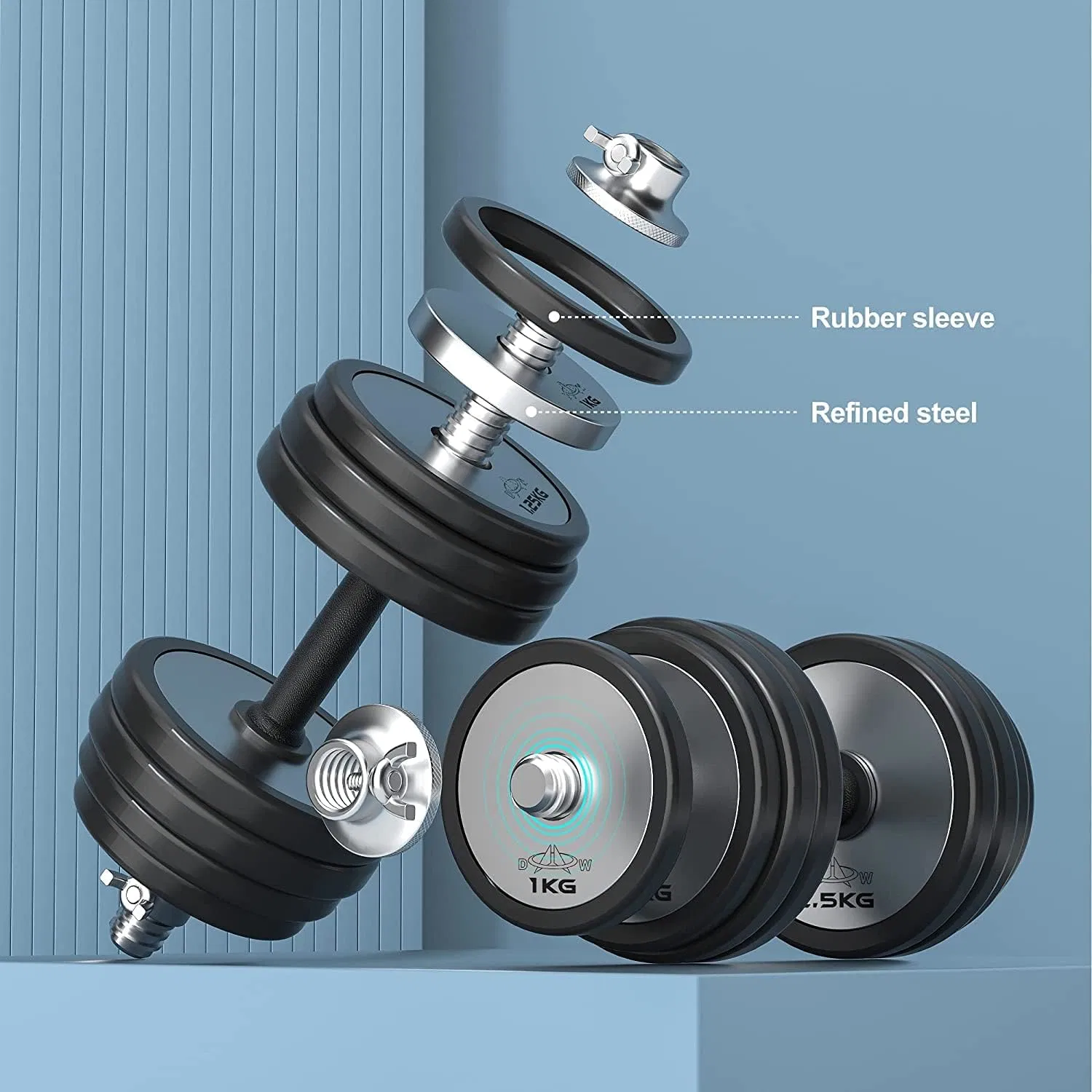 Wholesale/Supplier Fitness Equipment Gym Weights Set 90lbs Adjustable Dumbbell for Body Building