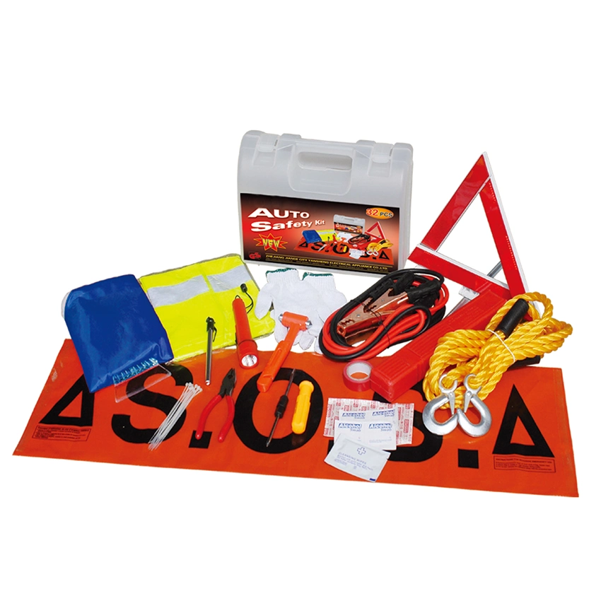 Car Roadside Emergency Kits First Aid Kits All in One Pack Including Booster Cable Tow Rope