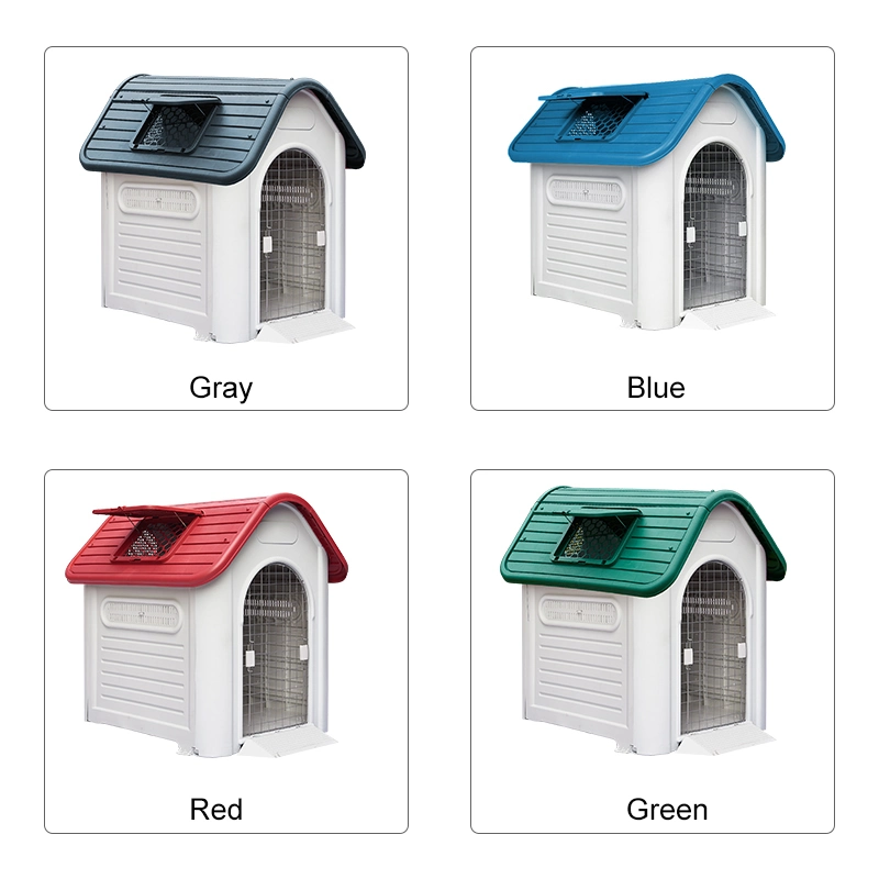 Wholesale/Supplier Rainproof Outdoor Dog House Blue White Color Fashionable Kennel PP Material Pet Furniture