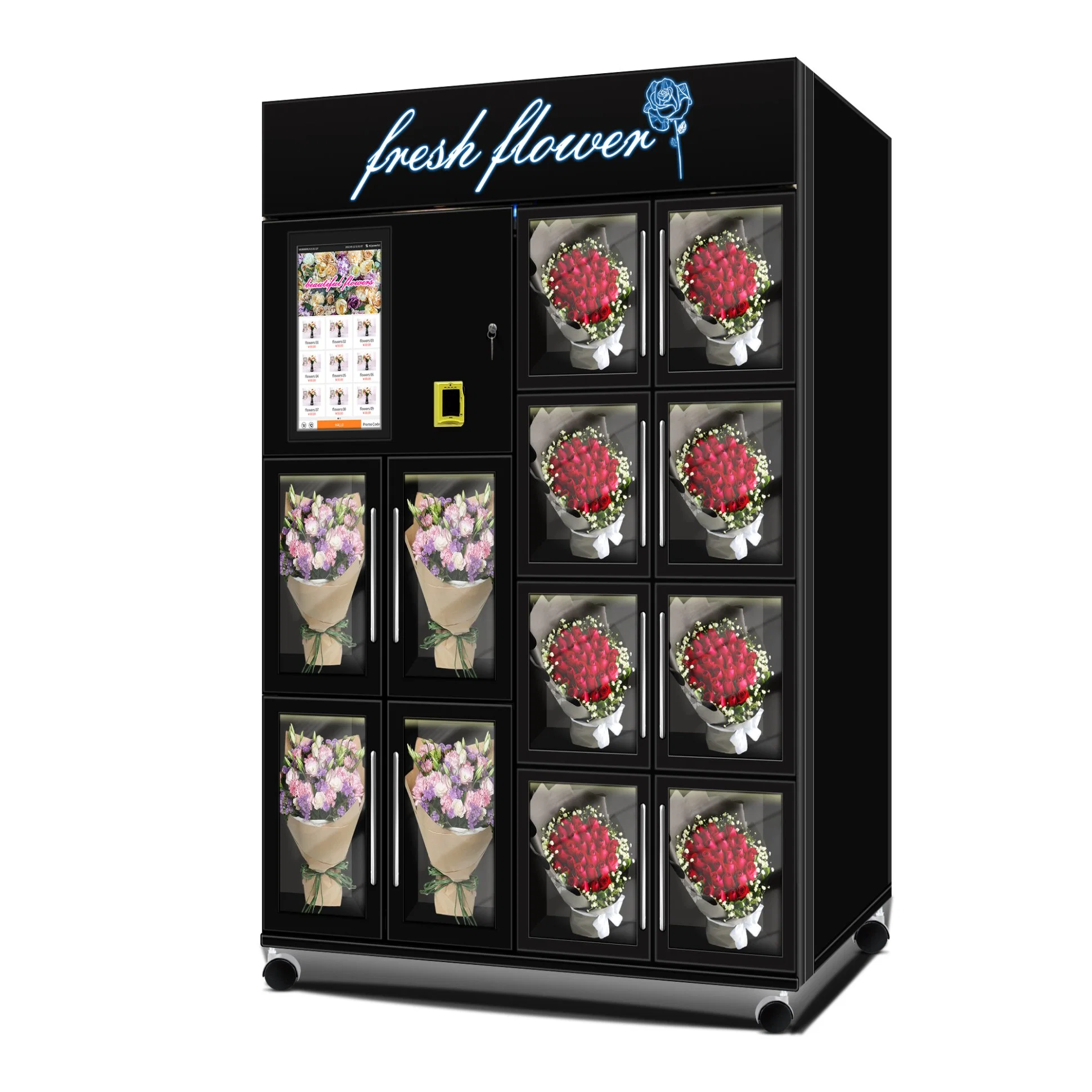 Máquina expendedora de flor rosa Rmantic 24 horas de uso con equipos de refrigeración y la humidificación