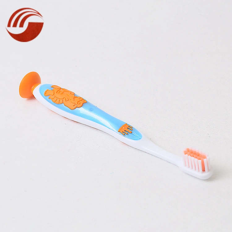 Biodegradable Material Animal Shape Child Toothbrush with Sucker