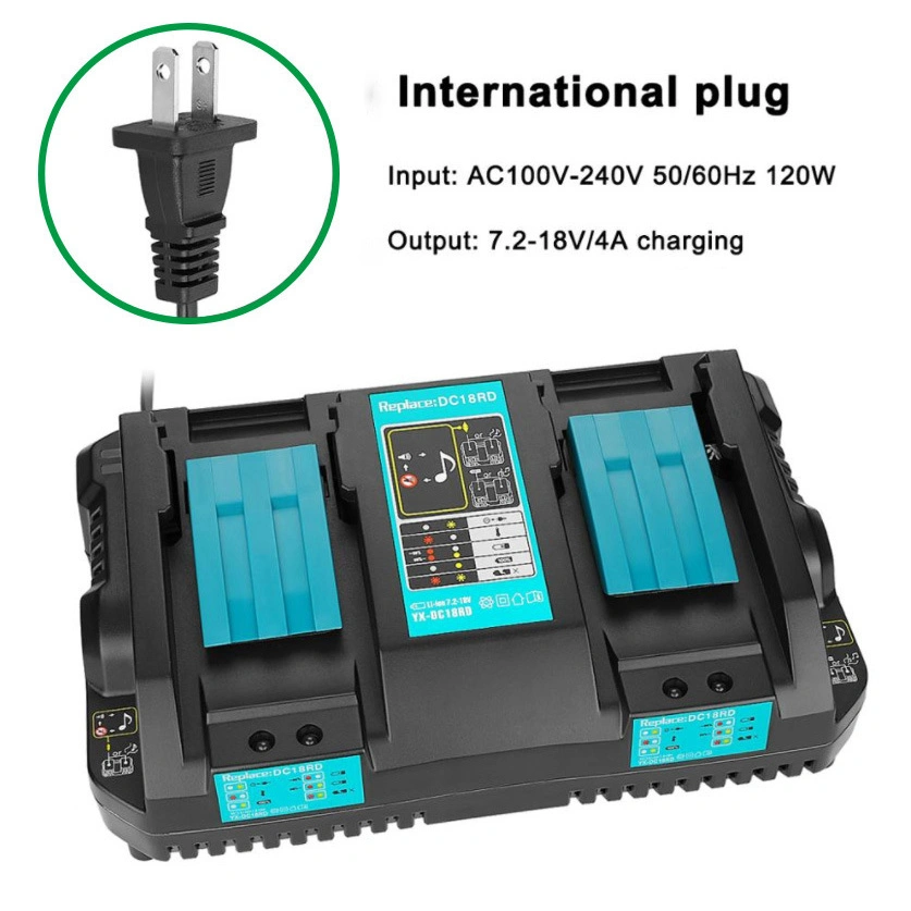 DC18rd 18V Lithium Ion Dual Port Fast Best Universal Charger High quality/High cost performance Au Plug for Makita