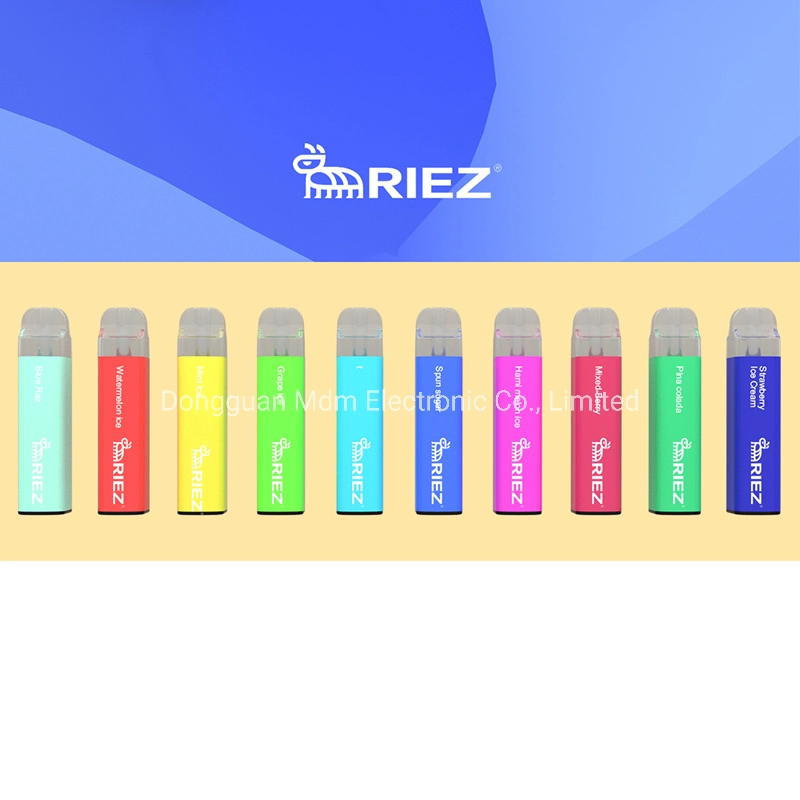 Wholesale/Suppliers Riez Disposable/Chargeable Aluminnium Vape Pen Fruit vape Electronic Vaporizer Pen 1200 Puffs 3.5ml Synthetic Nicotine E-Juice