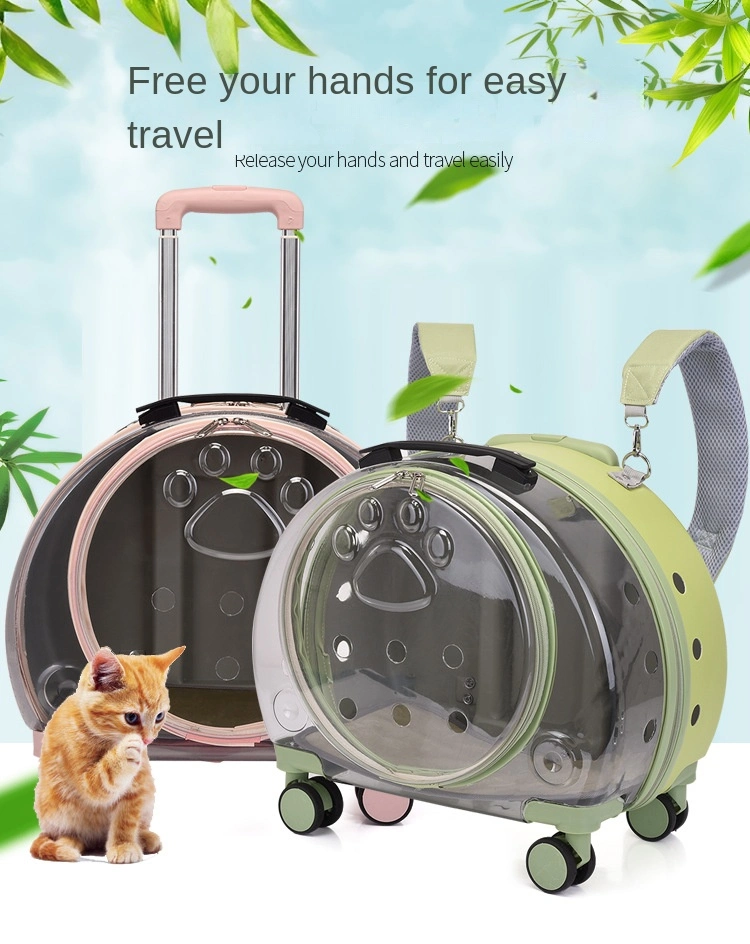 Saco de arrumação para animais mochila para animais de estimação para módulo espacial portátil Cat no exterior Mala de carrinho portátil