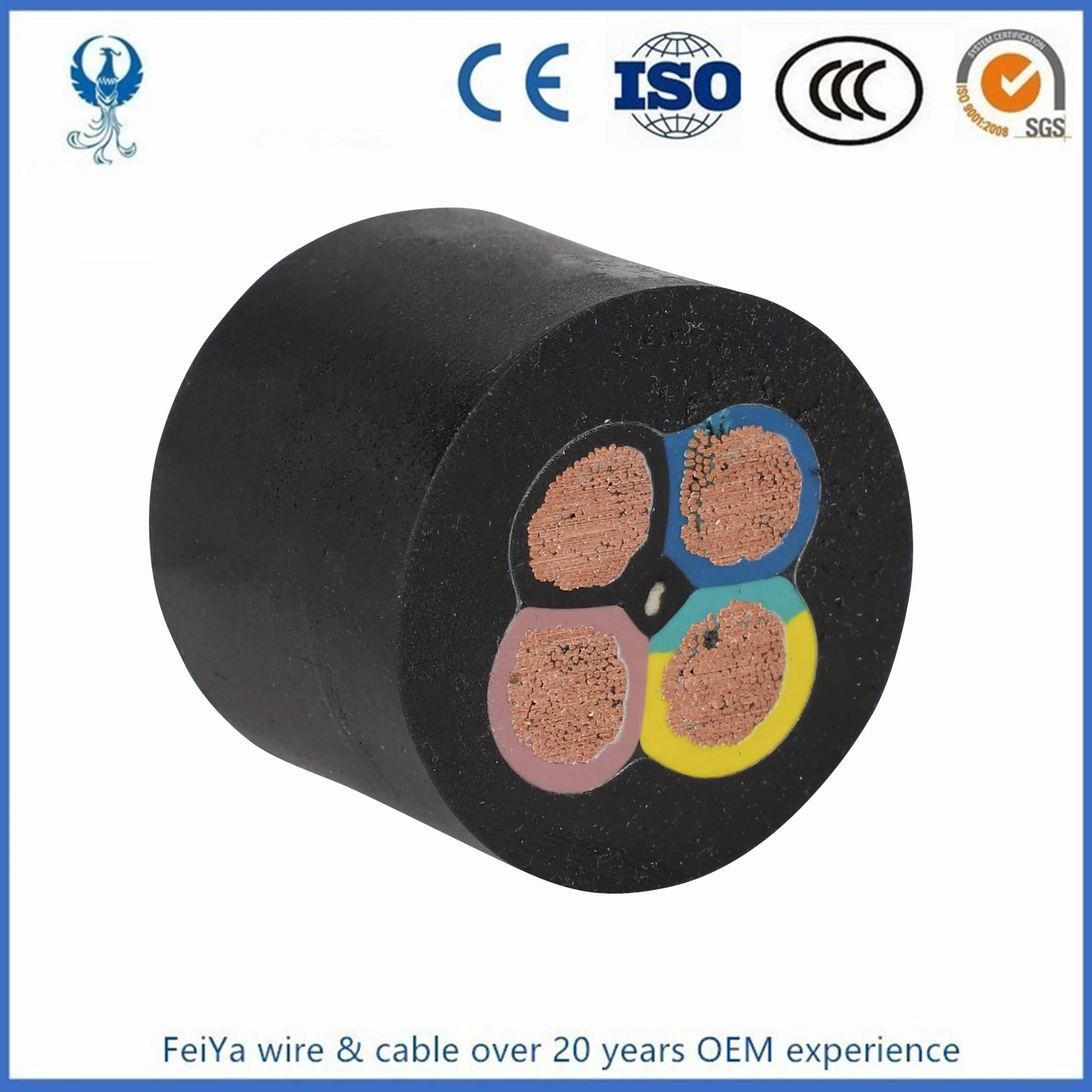 1,1/1,1kv Type241 3 cable de minería de Core+ 3 de tierra + piloto