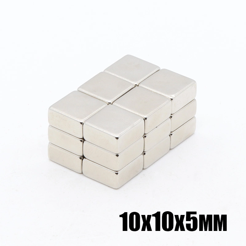 Neodimio N52 bloque imán cubo 10X10X10 Revestimiento epoxi o níquel Fábrica China