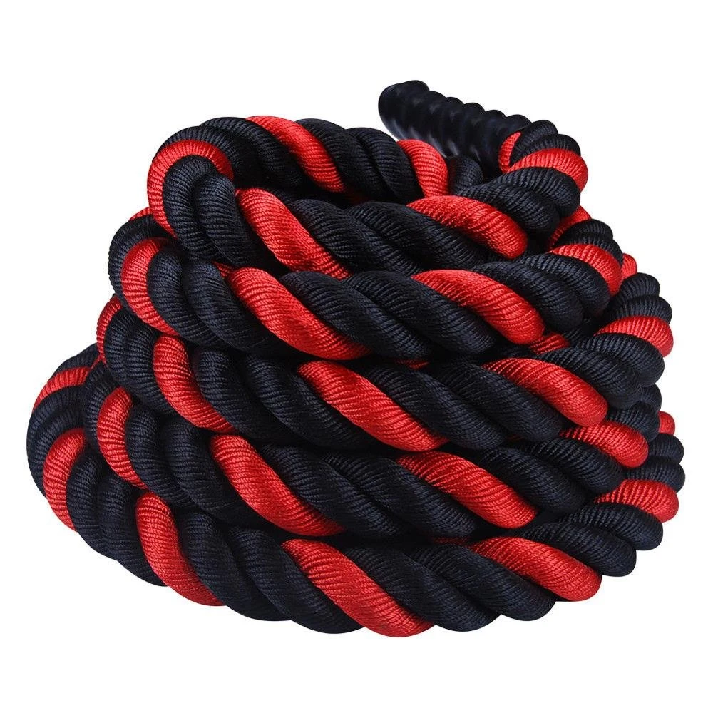 K0041 Gym Fitness Equipment Training Rope 3 Strands Polyester Fibre Training Battle Rope/ Exercise Rope