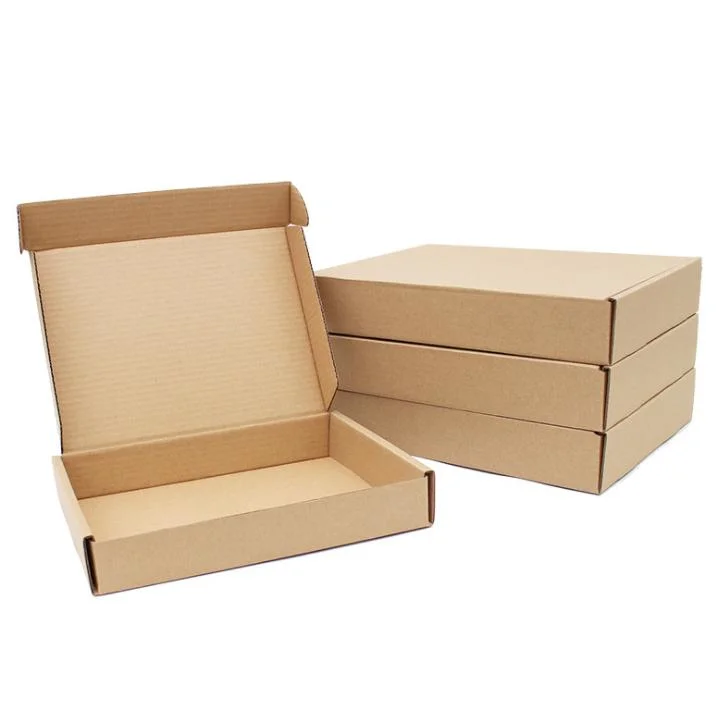 Custom Logo Printed Brown Craft Boxes Packaging Cajas Kraft Corrugated Box Shipping Mailing Kraft Paper Box