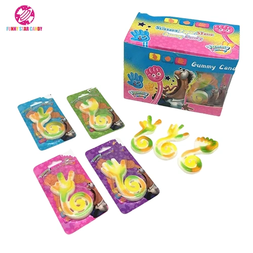 Cartoon Shape Spoof Tricky Creative Guess Finger Gummy Rock Paper Scissors Candy