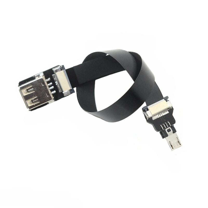 Monitor de Fpv Flexible plana USB 2.0 de la FPC USB hembra-C de la cinta de cable micro USB OTG