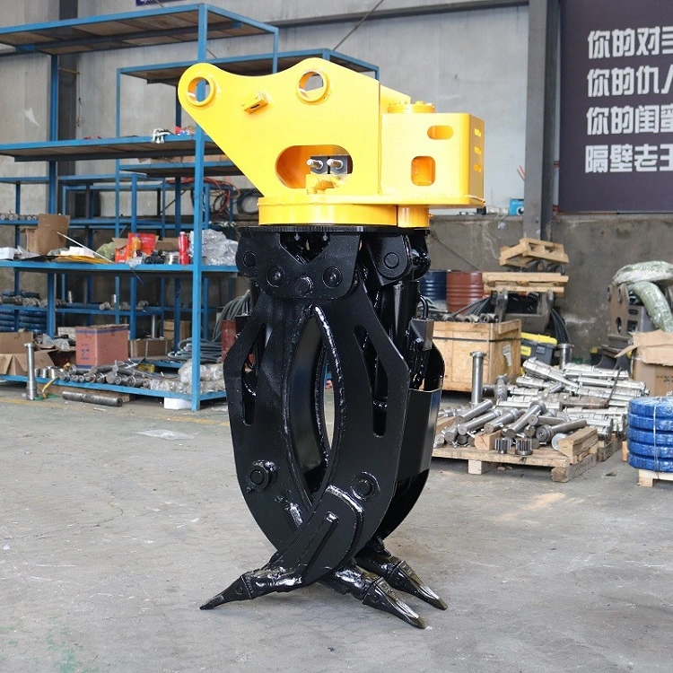 Chinese Hydraulic Wooden Grapple Mechanical Log Grapple for Excavator