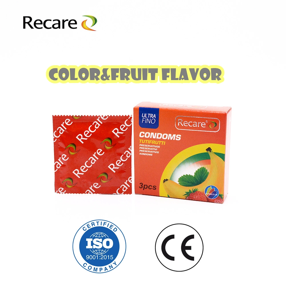 EU Standard Sex Male Flavour Colour Caramel Popular Fruit Sex Flavoured Lemon Free Color Condoms