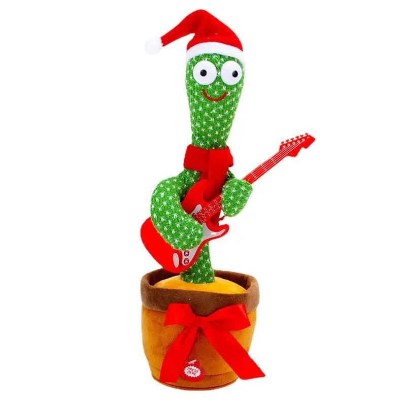 LED de parler de danse Cactus des jouets en peluche farcies de danse électrique Cactus