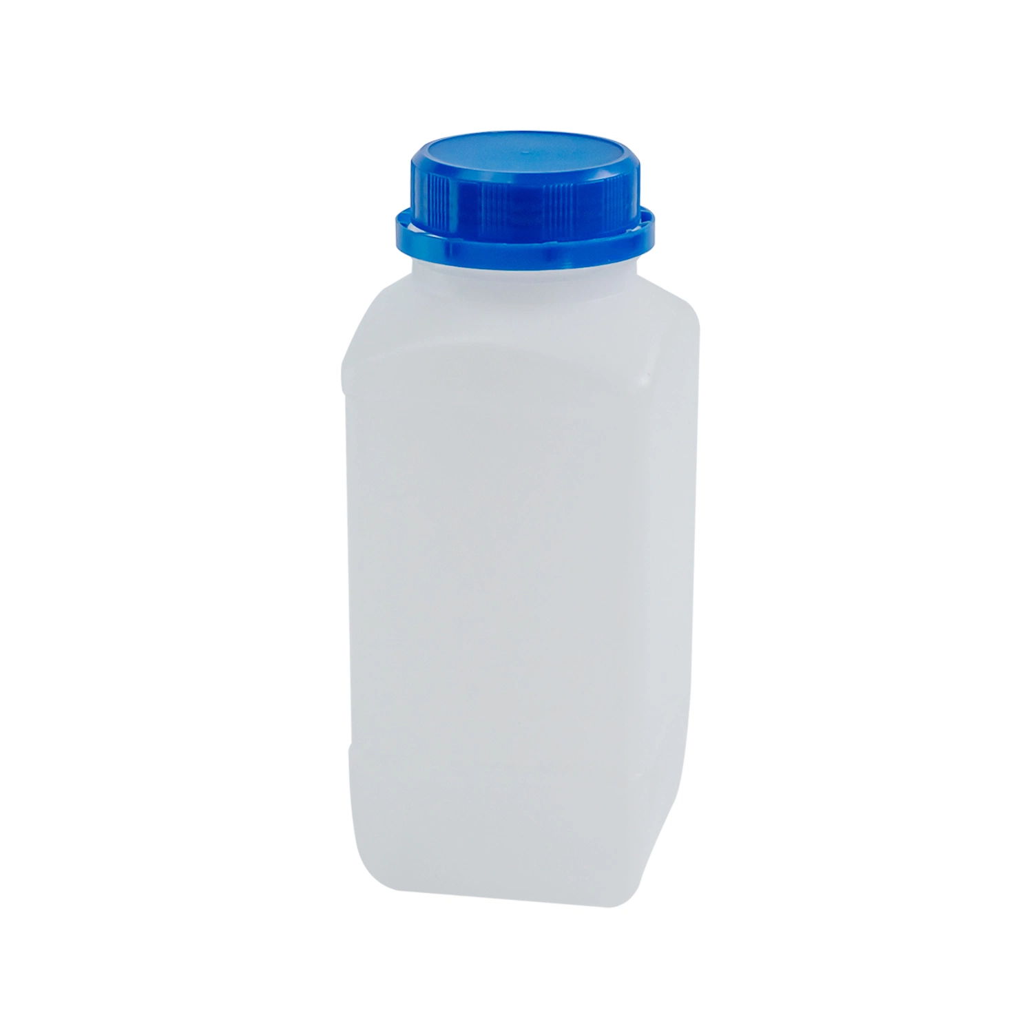 Lab Plasticware Chemical Wide Mouth Sample Liquid Storage Container Blue Cap Plastic Reagent Bottle