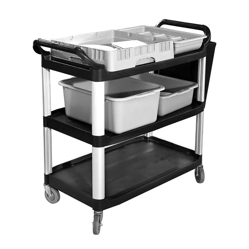 Factory Directly China New Design Four-Wheel Hard PP Plastic Trolley for Hotel