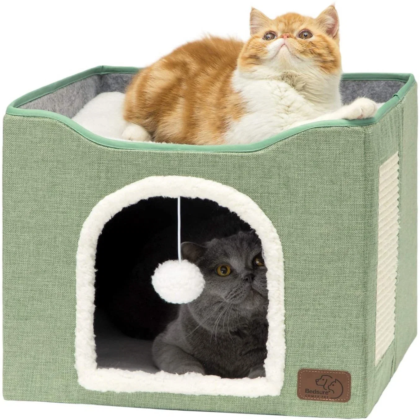 Nido de Pet cama de gato almacenamiento plegable taburete madera Cat House