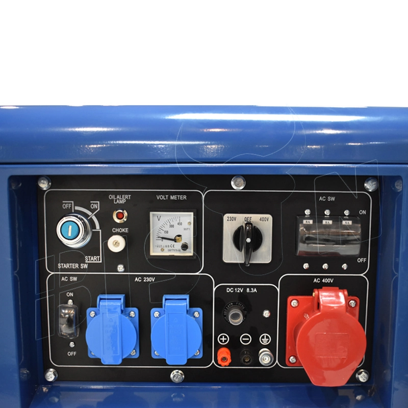 Ready in Stock Bison Portable Air Cooled Silent Power 5kw 7.5kw 3 Phase Small Diesel Generator Set Manufacturer