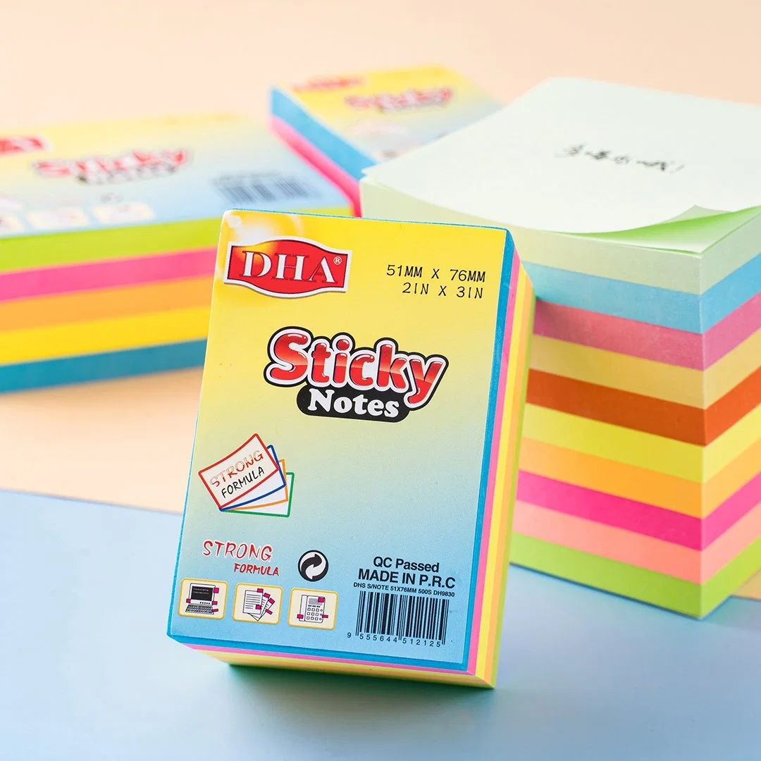 Self-Adhesive Rainbow Color Transparent Sticky Note Film Index Used for Bookmark Marking Sticky Notes