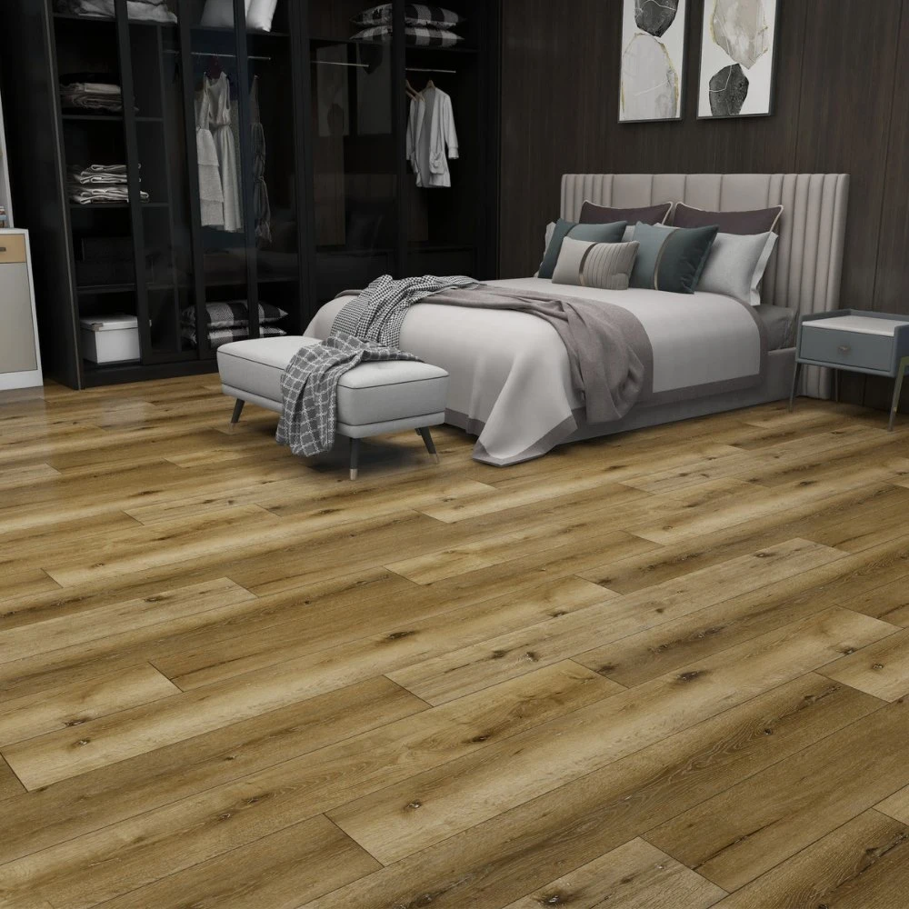 Madera duradera Spc Buscar Piso/Espina de Pez suelos Spc/SPC de chapa de madera y chapa de bambú/ABA/LVT haga clic/PVC/Baldosas de Vinilo de lujo/seco Volver