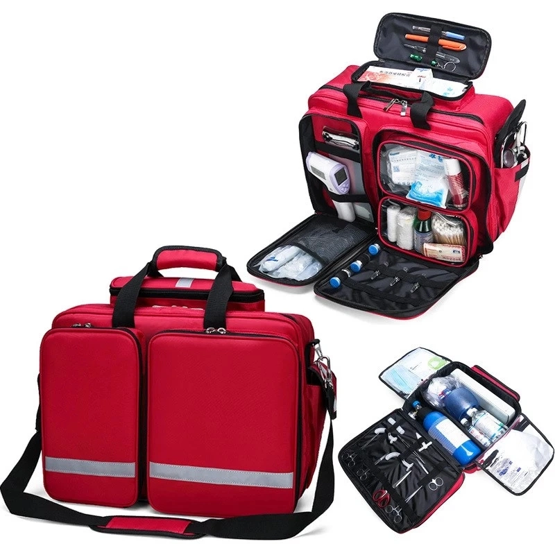 Wholesale/Supplier Outdoor Travel Portable Multifunctional Large Capacity Storage Medical Bag Customized First Aid Kit Medical Kit Backpack Bag