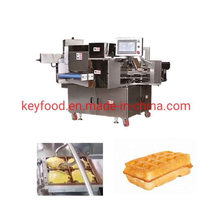 Stainless Steel Small Automatic Waffle Machine Soft Waffle Making Machine