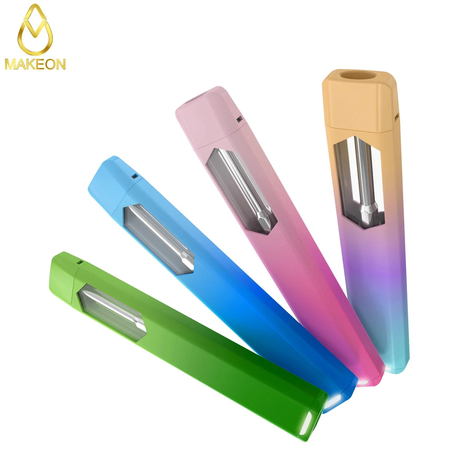 Makeon DS Ceramic Live Resin Flavors Cotton - Free Metal - Free Disposable/Chargeable Vape vazio e-cigarro Custom janela de óleo Cor OEM embalagem