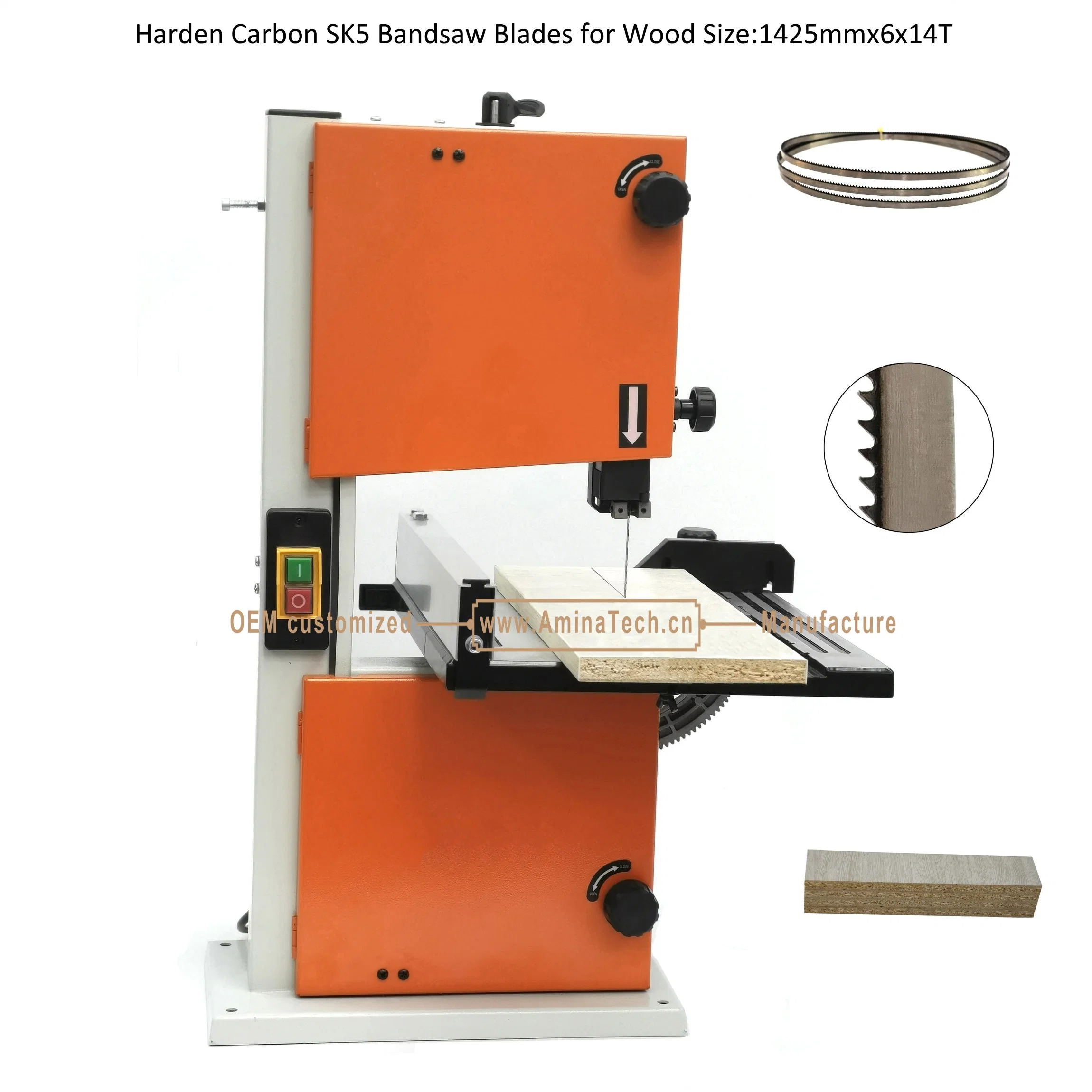 Lame de scie à ruban en carbone trempé Sk5 pour bois Taille 1425mmx6x14T, Outils électriques.