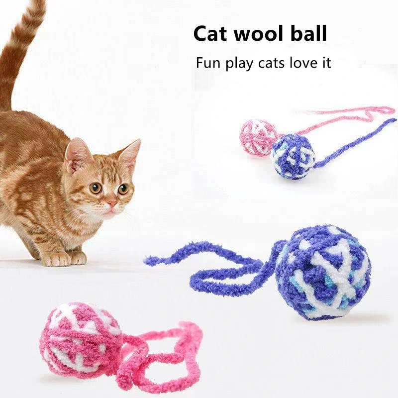 Productos para mascotas hacer bolas de plástico hueco redondo Cat Two-Color Gato como mascota de bolas bolas de campana que suena Juguetes