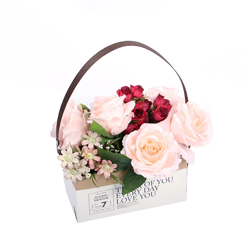 The Newest 2020 Popular and Beautiful Colorful Kraft Coated Flower Bag Mother Day Paper Box for Gifts