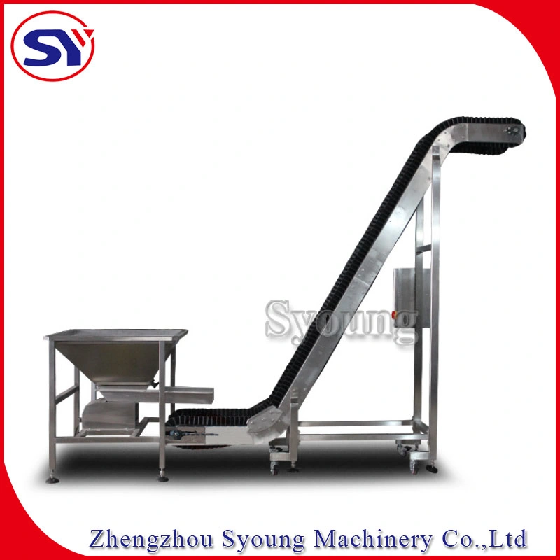 Incline Stainless Steel Belt Conveyor System with Flights