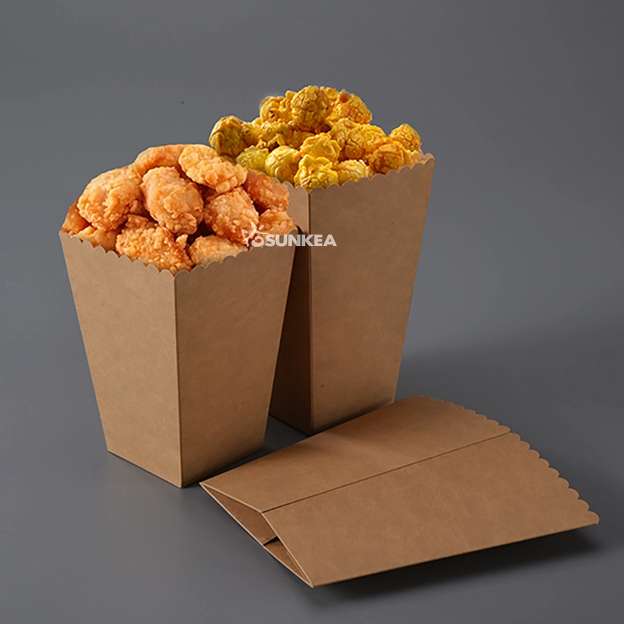 S M L Logo Printed Disposable Popcorn Box Popcorn Cup