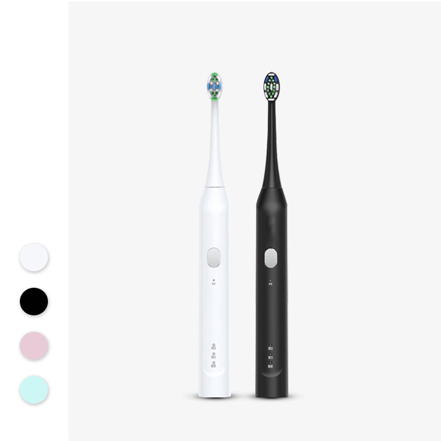 Rechargeable Power Ultrasonic Customizable Waterproof Automatic Electric Toothbrushes for Adults 4 Brush Heads