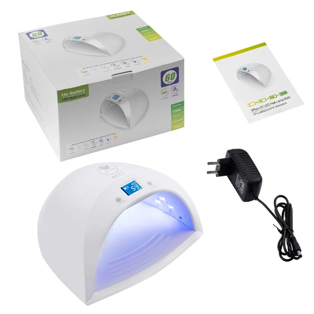 Venda por grosso de distribuidores de Alimentação Beleza Cordless 60W a lâmpada de unhas de LED sem fio do sensor automático