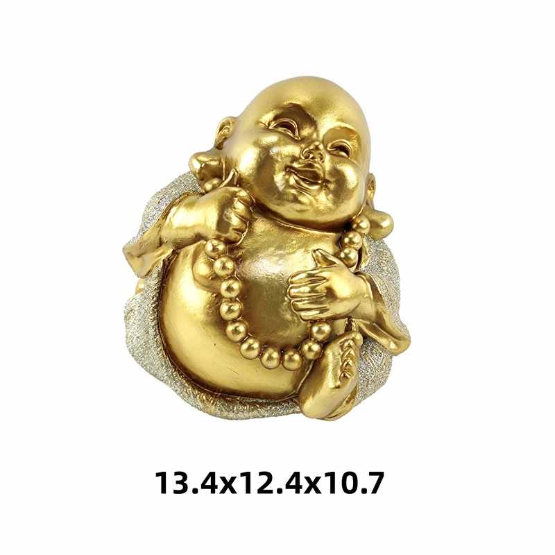 Mini Meditierende Gold Buddha Statue Winzige Zen Garden Statue