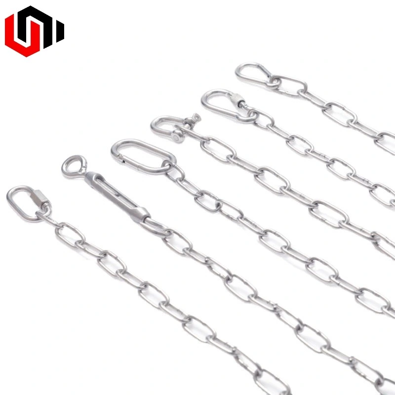 Manufacture DIN766 Short Link Chain Welded Link Chain Stainless Steel