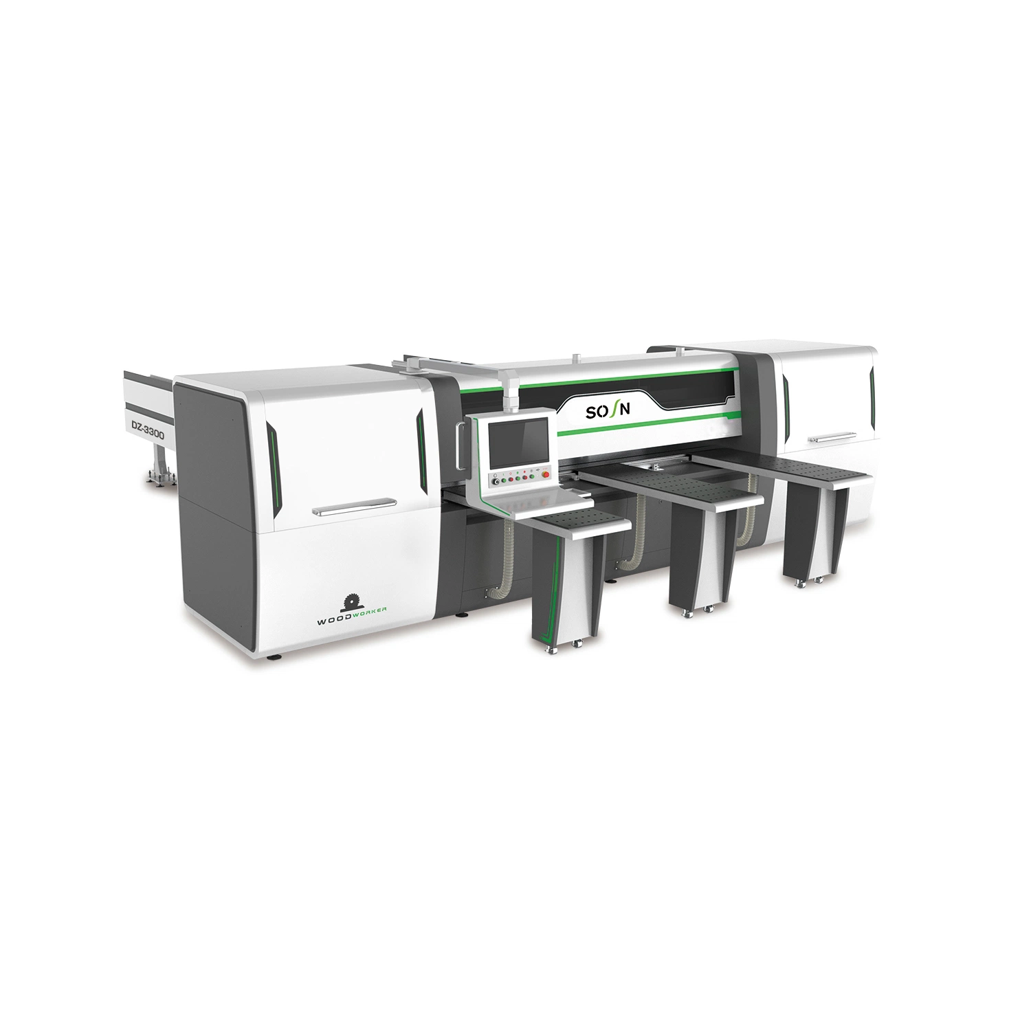 Máquina de corte de serra de painel computadorizada CNC para marcenaria.