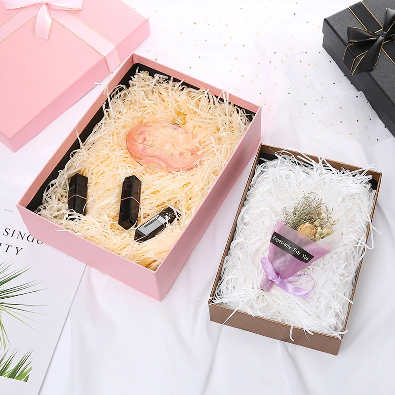 Luxury Pink Jewelry Gift Box Customized Tie with Lid Packaging Paper Box