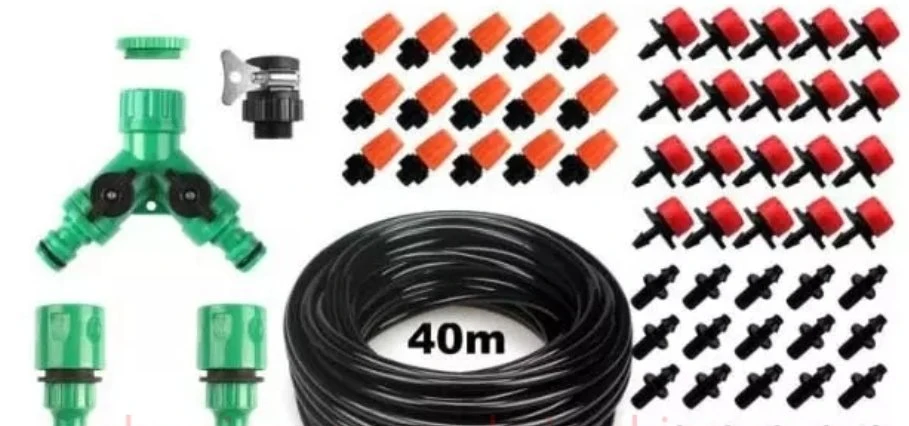 40m Micro Drip Irrigation Watering Adjustable Flow Dripper Atomizer System