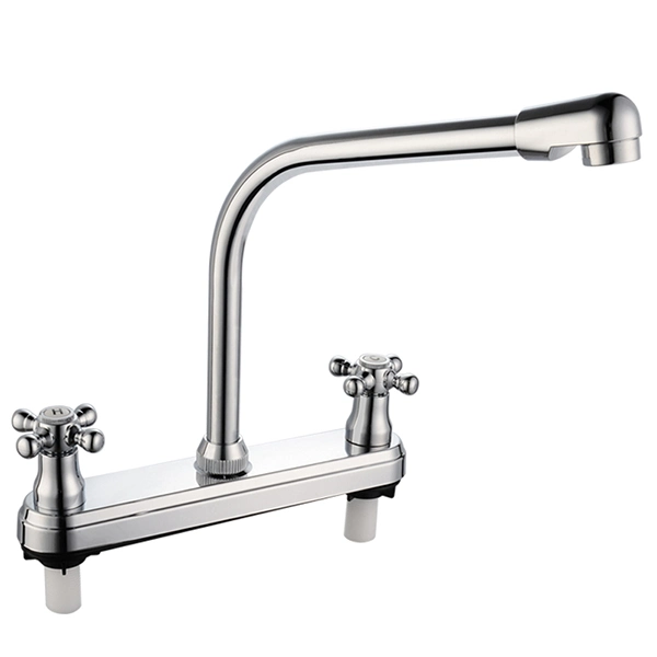 Double Handle ABS Plastic Kitchen Faucet with Good Chrome Plate