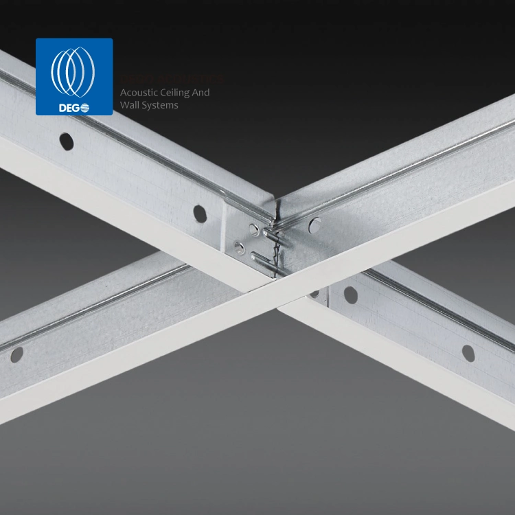 Sistema de suspensión de metal. T-barras de acero galvanizado para Sound-Absorbing Sistema de azulejos de techo