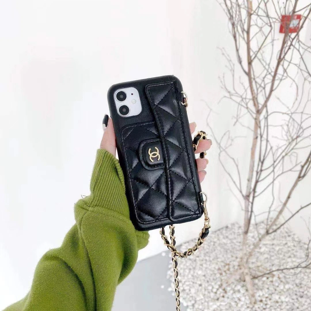 Luxury Brand Handmade Leather Case for iPhone 11 PRO Xs Max Xr 12 12PRO Cover with Strap Fashion Designer Phone Accessory Bag