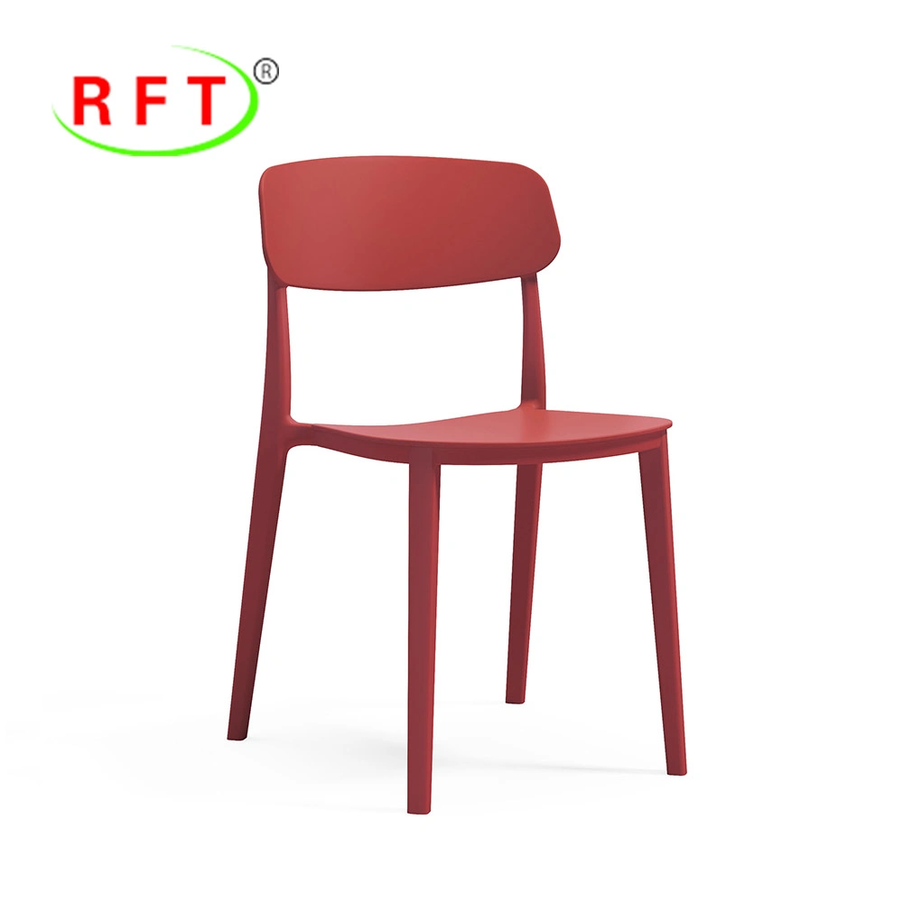 Modern Competitive Red PP Plastic Hospital Canteen Dining Chair