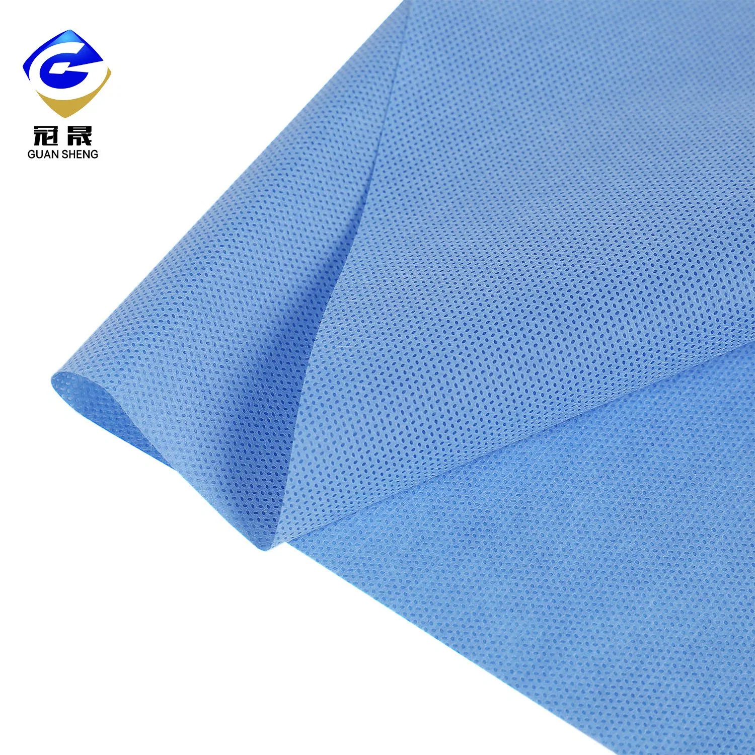 100%Polypropylene Blue PP+PE Spunbond Nonwoven Fabrics for Protective Clothes or Other Medical Supplies