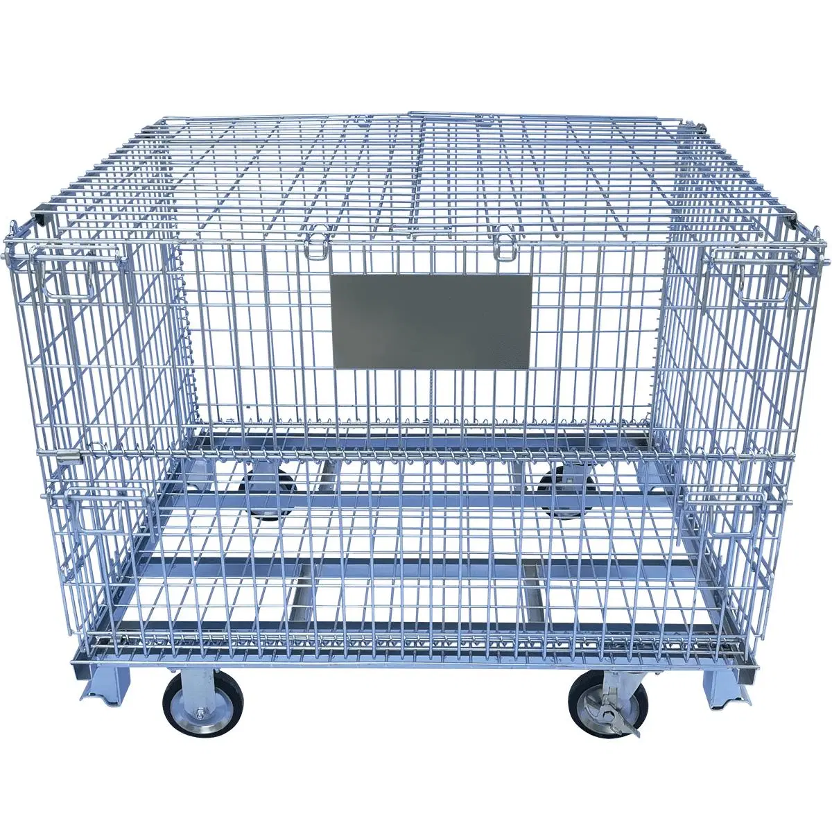 Collapsible Zinc Plated Galvanized Wire Mesh Storage Cage/Storage Box