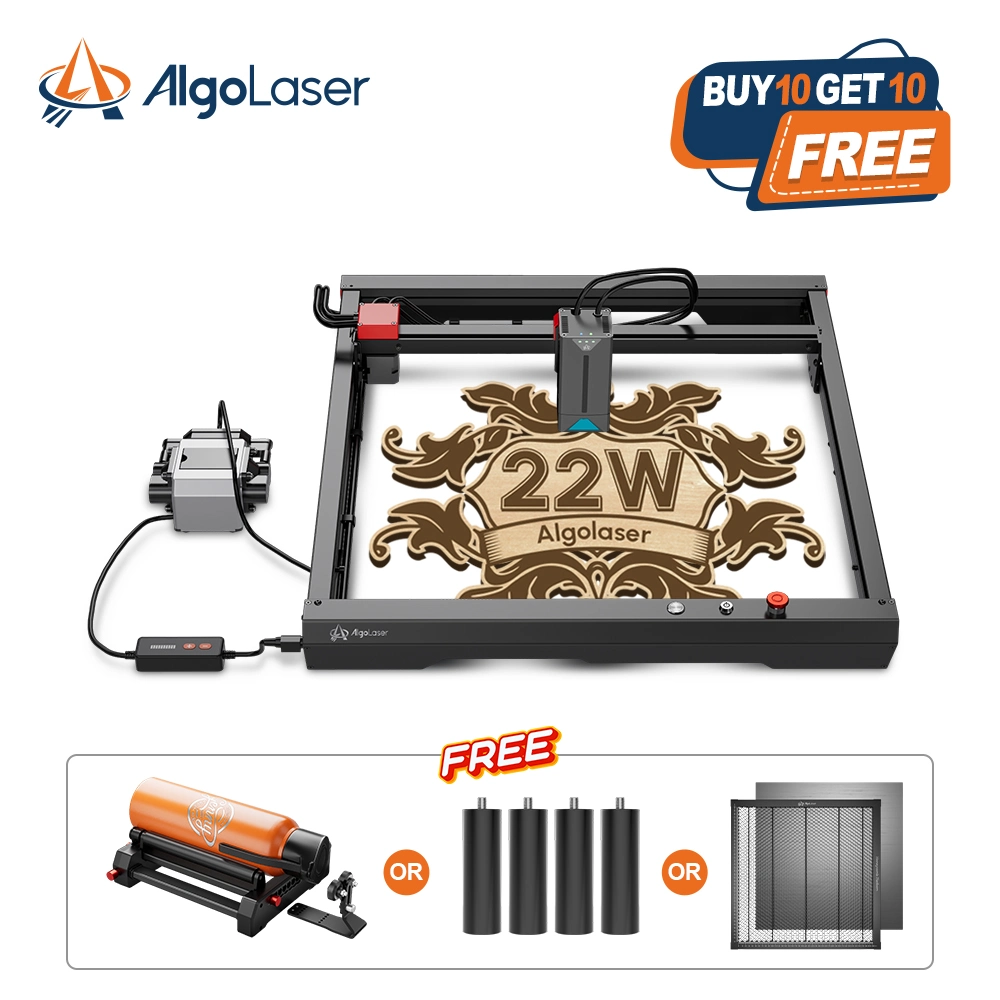 Máquina de gravação a laser de díodo portátil de secretária mini Alpha Algolaser atacado Para cortar madeira plástico acrílico couro borracha têxtil Metal Stamp MDF