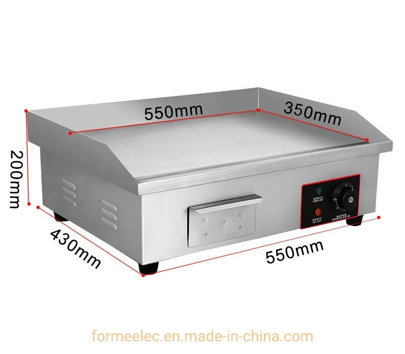 Appareils de cuisine Eg-818 Grill électrique 3kw Plaque électrique entièrement plate.