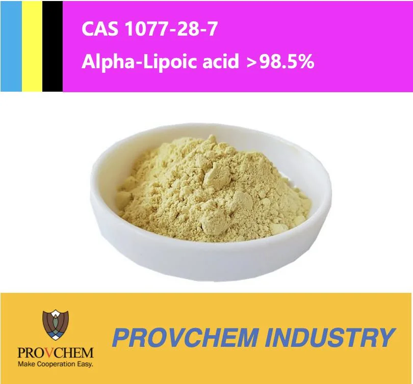 Ácido tioctico / CAS 1077-28-7 polvo de Cristal Amarillo