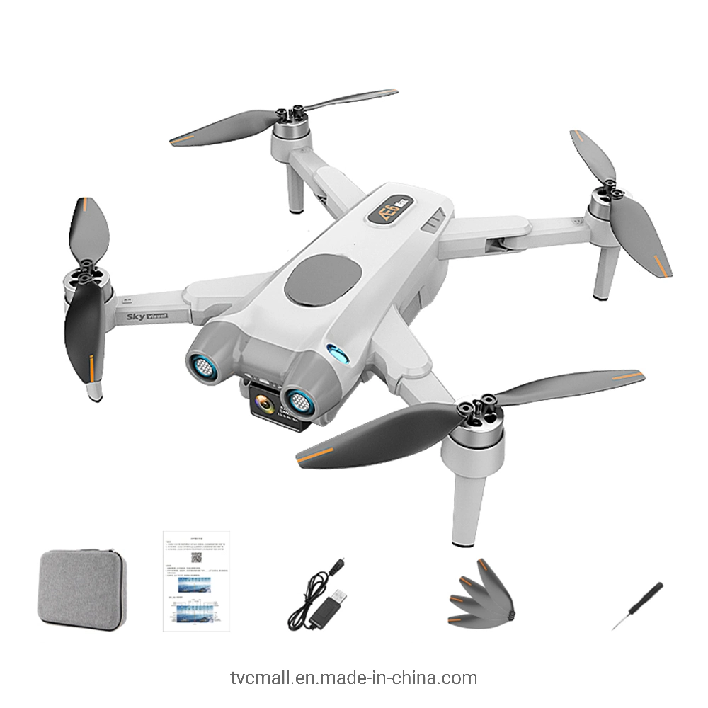 Ae6 Max RC Drone HD Camera Lens 4-Axis Remote Controlled Quadcopter Brushless Optical Flow GPS Positioning Aircraft - Grey